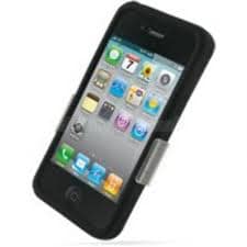 Pdair Luxury Silicone Case for Apple iPhone 4 4S (Black)