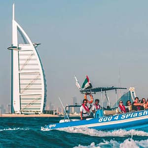 Buy 90 Minutes Speedboat Tour: Dubai Marina, Atlantis and Burj Al Arab at Splash Tours, Dubai, United Arab Emirates Now at Special Price in UAEMegaDeals.com 90 Minutes Speedboat Tour: Dubai Marina