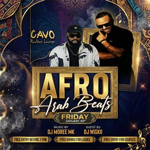 Buy Afro x Arab Beats Night at CAVO Rooftop Bahrain – Nightlife Now at Special Price in UAEMegaDeals.com Afro x Arab Beats Night at CAVO Rooftop Bahrain Nightlife