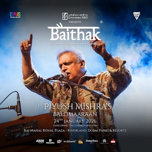 Buy Baithak ft. Piyush Mishra’s Ballimaaraan – Concerts Now at Special Price in UAEMegaDeals.com Baithak ft. Piyush Mishra’s Ballimaaraan Concerts