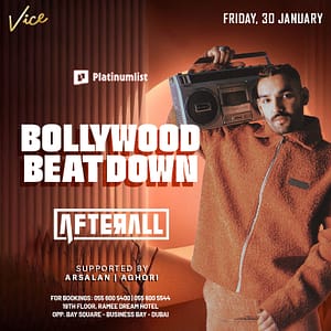 Buy Bollywood Beatdown at Vice in Dubai | 30 Jan – Desi Events Now at Special Price in UAEMegaDeals.com Bollywood Beatdown at Vice in Dubai | 30 Jan Desi Events