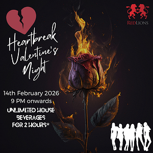 Buy Heartbreak Valentine’s Night at Red Lions Bahrain – Valentine’s Day Recommendations Now at Special Price in UAEMegaDeals.com Heartbreak Valentine’s Night at Red Lions Bahrain Valentine's Day Recommendations