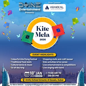 Buy Kite Mela 2026 in Dubai – Desi Events Now at Special Price in UAEMegaDeals.com Kite Mela 2026 in Dubai Desi Events