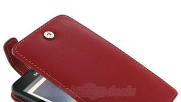 Leather Case Samsung Galaxy Note Gt-N7000 Flip Top Type (Red)