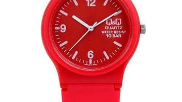 QQ Unisex Red Plastic Sports Watch [VP46J013Y]