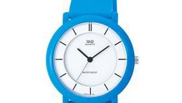 QQ Unisex Light Blue Plastic Fashion Watch [VQ94J005Y]