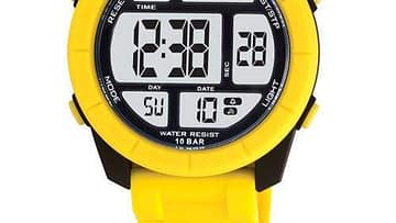 QQ Mens Yellow Digital Sports Watch [M123J008Y]